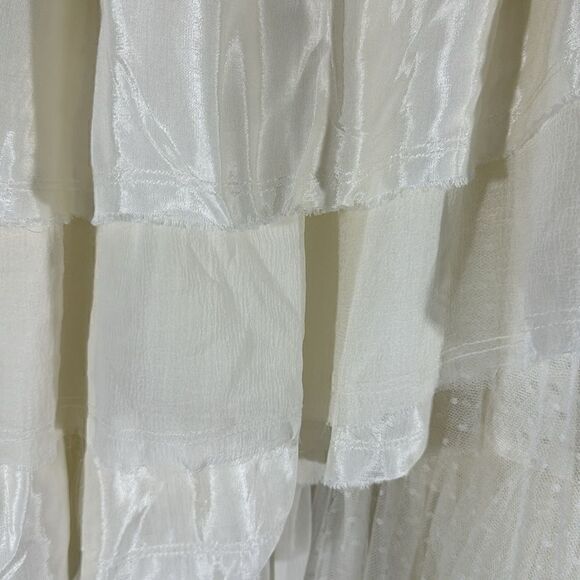 FREE PEOPLE REALITY CHECK TIERED MIDI SKIRT IN IVORY XL NWT - Picture 10 of 10